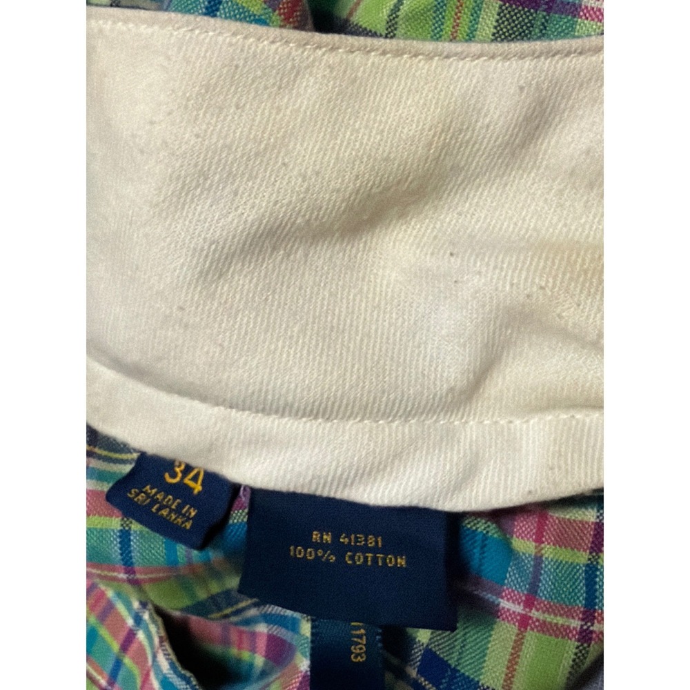 Polo Golf Ralph Lauren Plaid Shorts Men's 34  Pastel Preppy - Picture 4 of 10